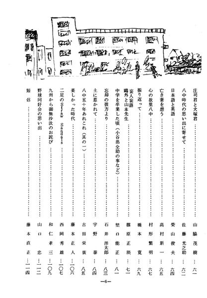 ファイル:八四会五十周年記念文集 008 目次03.jpg