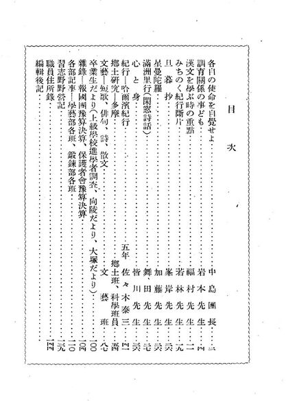 ファイル:報國団雑誌 第18号 002 目次.jpg