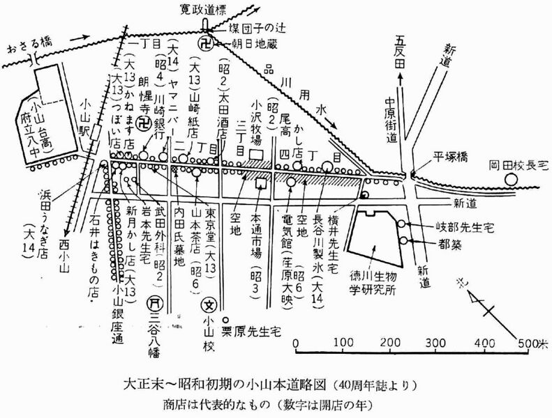 ファイル:大正末 昭和初期の小山本道略図.jpg