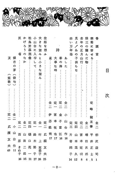 ファイル:寒菊6号1963 目次01.jpg