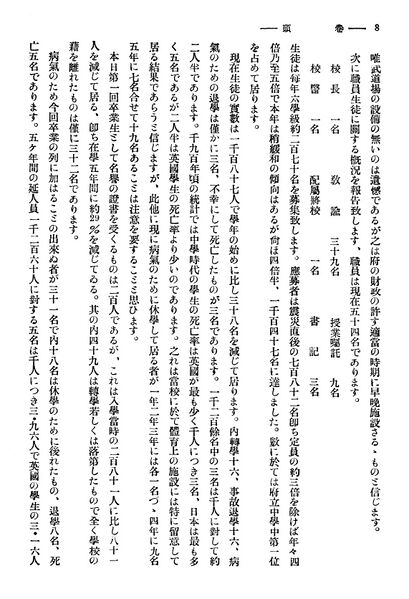 ファイル:校友会雑誌 第05号 011 岡田校長 卒業式に於ける学事報告02.jpg