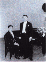 新人演奏会（昭和10年5月秋月先生とピアノ伴奏池谷譲氏）