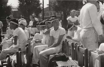 運動会での応援席