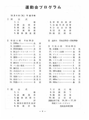運動会プログラム