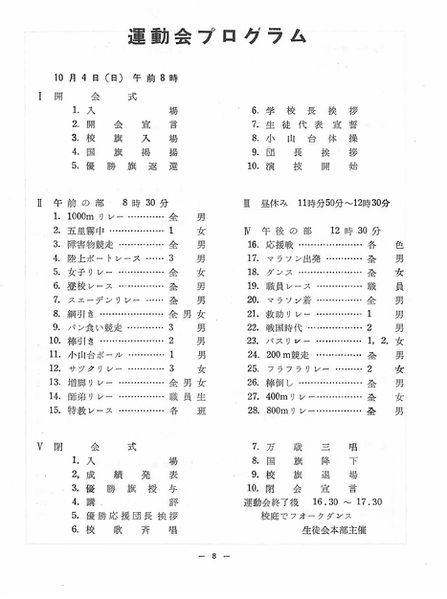 ファイル:1959年学校祭プログラム 運動会プログラム.jpg