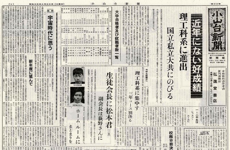 ファイル:1961 昭和36年4月25日 小山台新聞第32号.jpg