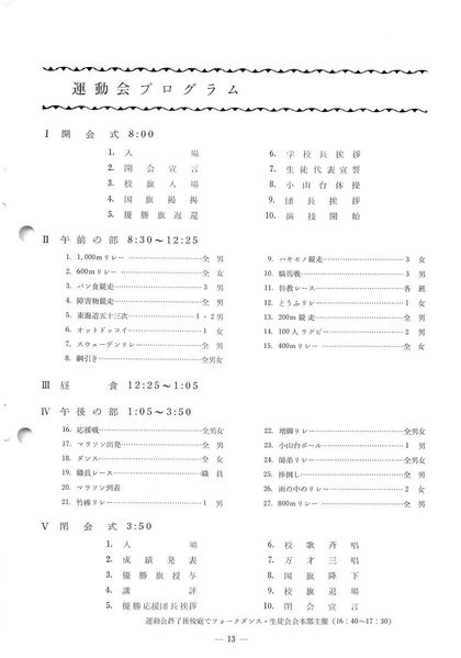 ファイル:1964年学校祭プログラム 運動会プログラム.jpg