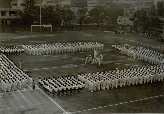 運動会応援歌斉唱