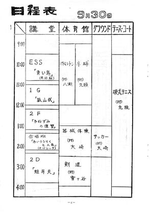 学芸会プログラム