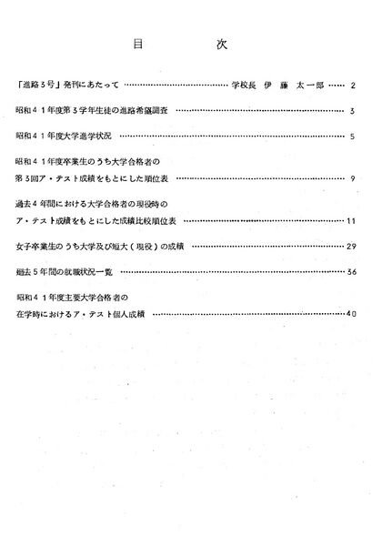 ファイル:1967 昭和42年7月 進路 03号 002 目次.jpg