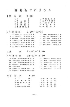 運動会プログラム