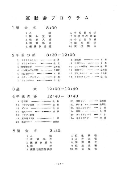 ファイル:1969年寒菊祭プログラム 運動会プログラム.jpg