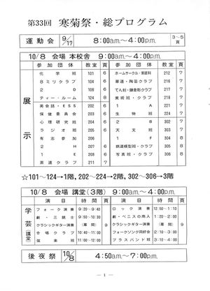 学芸会プログラム