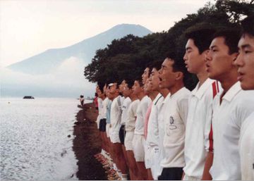 合宿朝練全員連呼風景