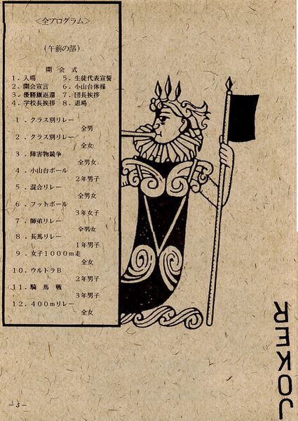 ファイル:1989年寒菊祭プログラム 運動会プログラム.jpg