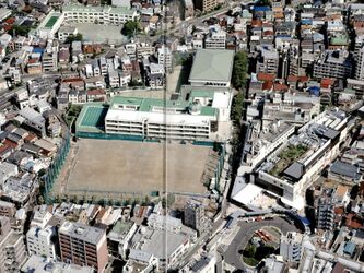 校舎空撮(高63回卒業アルバム)